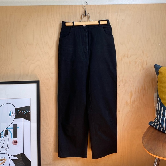 Our Second Nature | Black Cotton Stretch Pants S - Picture 3 of 9